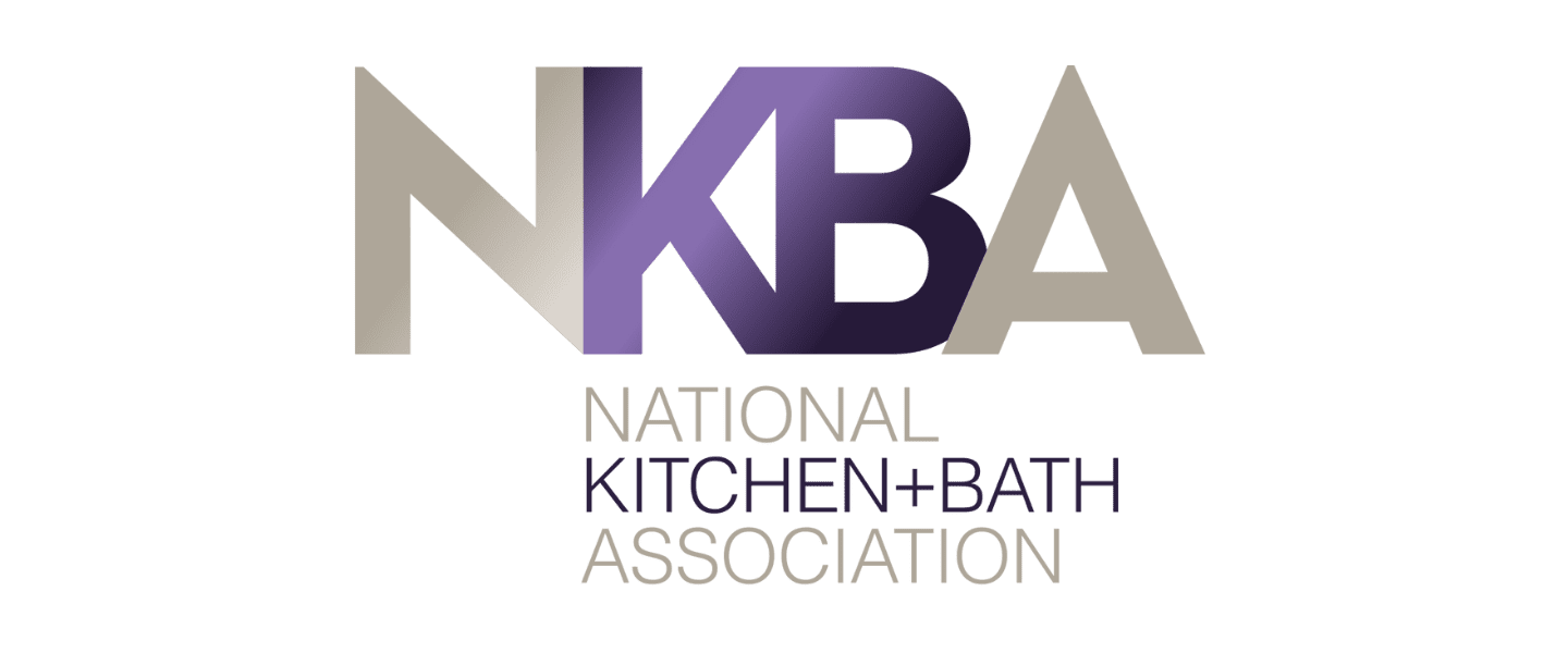 Logo of the National Kitchen + Bath Association (NKBA) in shades of gray and purple.